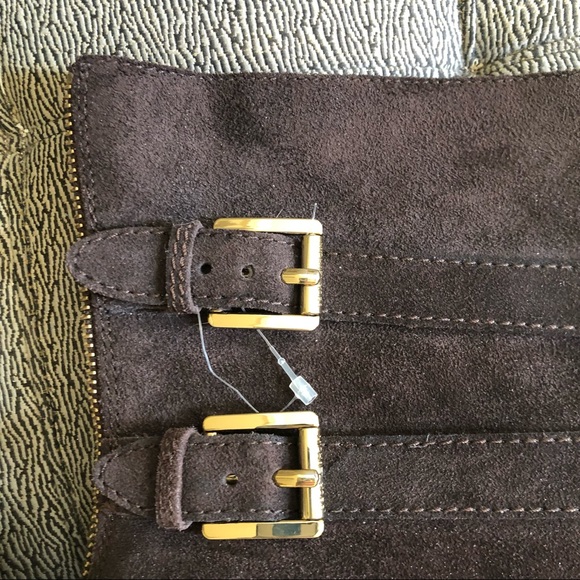 Michael Kors Wedge Suede Leather Boots 8M - Picture 2 of 6